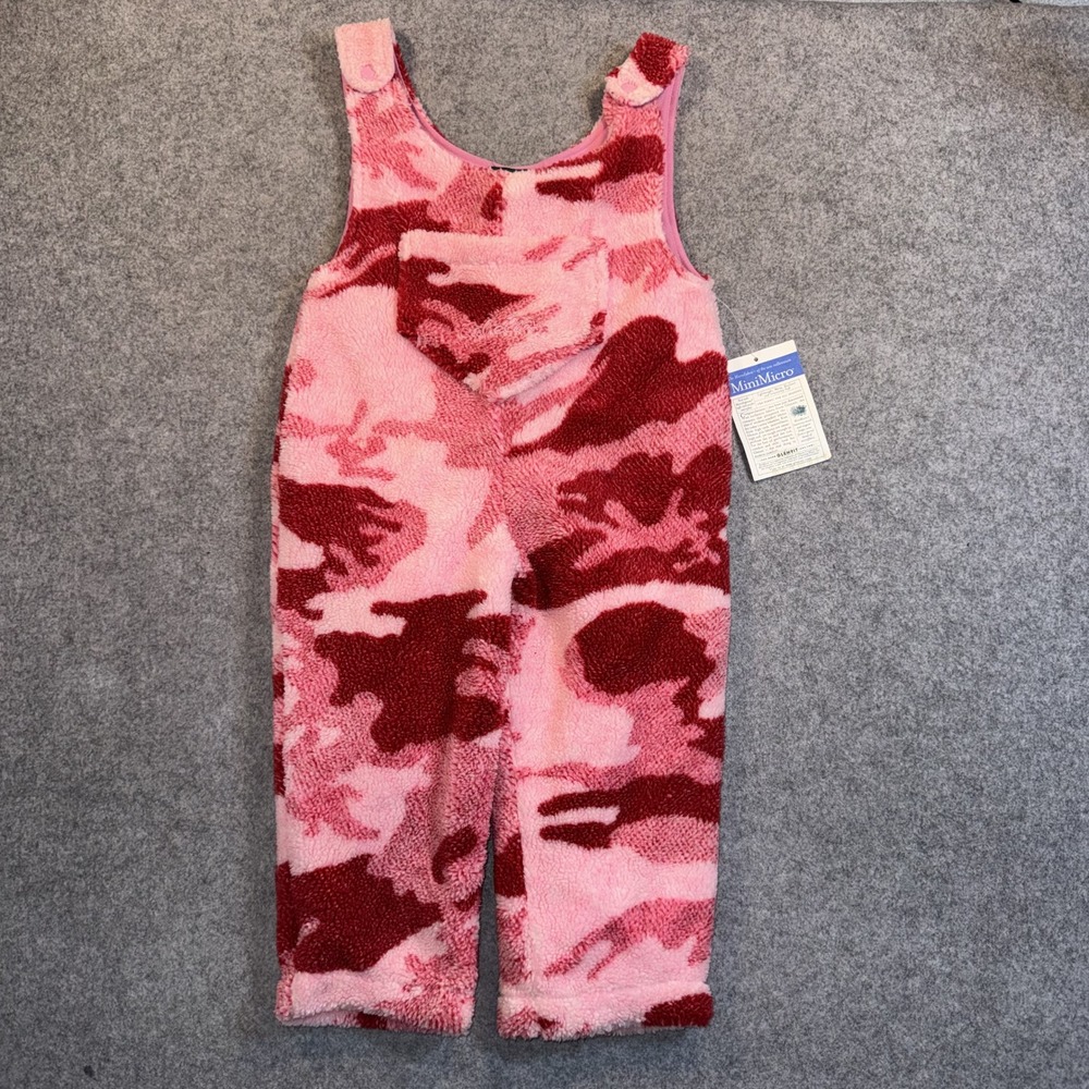 Cabela's MiniMicro Fleece Overalls 4T‎ Pink Camo Sherpa Lined